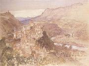 Samuel Palmer The Village of Papigno on the Nar,between Terni and thte Falls painting